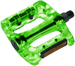 [BP-PED063] Pedal NECO MTB-BMX plast transparent 9/16 plano green WP601 CN