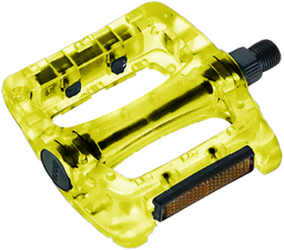 [BP-PED065] Pedal NECO MTB-BMX plast transparent 9/16 plano yellow WP601 CN
