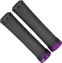 [BC-GRI209] Grips GRAVITY c/seguro 130mm black/purple par
