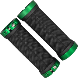 [BC-GRI191] Grips ZERO silicon 90mm c/seguro doble Black/Green par