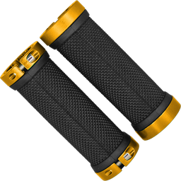 [BC-GRI192] Grips ZERO silicon 90mm c/seguro doble Black/Gold par