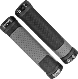 [BC-GRI226] ﻿Grip GRAVITY 130mm TPR gray/black c/seguro doble black﻿