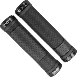 [BC-GRI228] ﻿Grip GRAVITY 130mm TPR black/black c/seguro doble black﻿