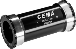 [BC-PIS161] Pista Central CEMA Pressfit BB86-BB92 for SRAM DUB W: 86,5/92 x ID: 41 mm acero cromado  black