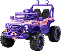 [BP-CARB003] Carro ZERO luces//c/bateria//BT//recargable 12V4.5AH purple/pink