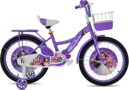 [BP-BIC384] Bicicleta 20 niña c/canasta c/parrilla purple/white