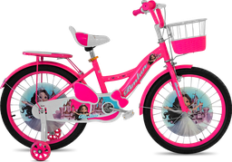 [BP-BIC385] Bicicleta 20 niña c/canasta c/parrilla pink/white